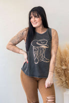 Mineral Wash Boots Tank - Southern Chic Tees & Boutique