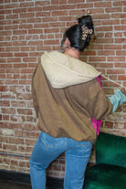 Mineral Washed Colorblock Hoodie Jacket - Southern Chic Tees & Boutique