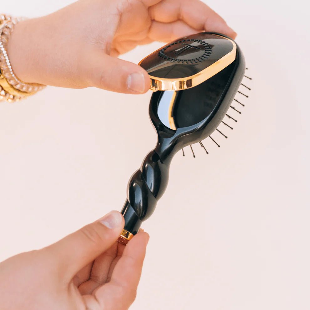 Mini Detangler Hair Brush for Medium Hair - Jet Black - Mini - Southern Chic Tees & Boutique