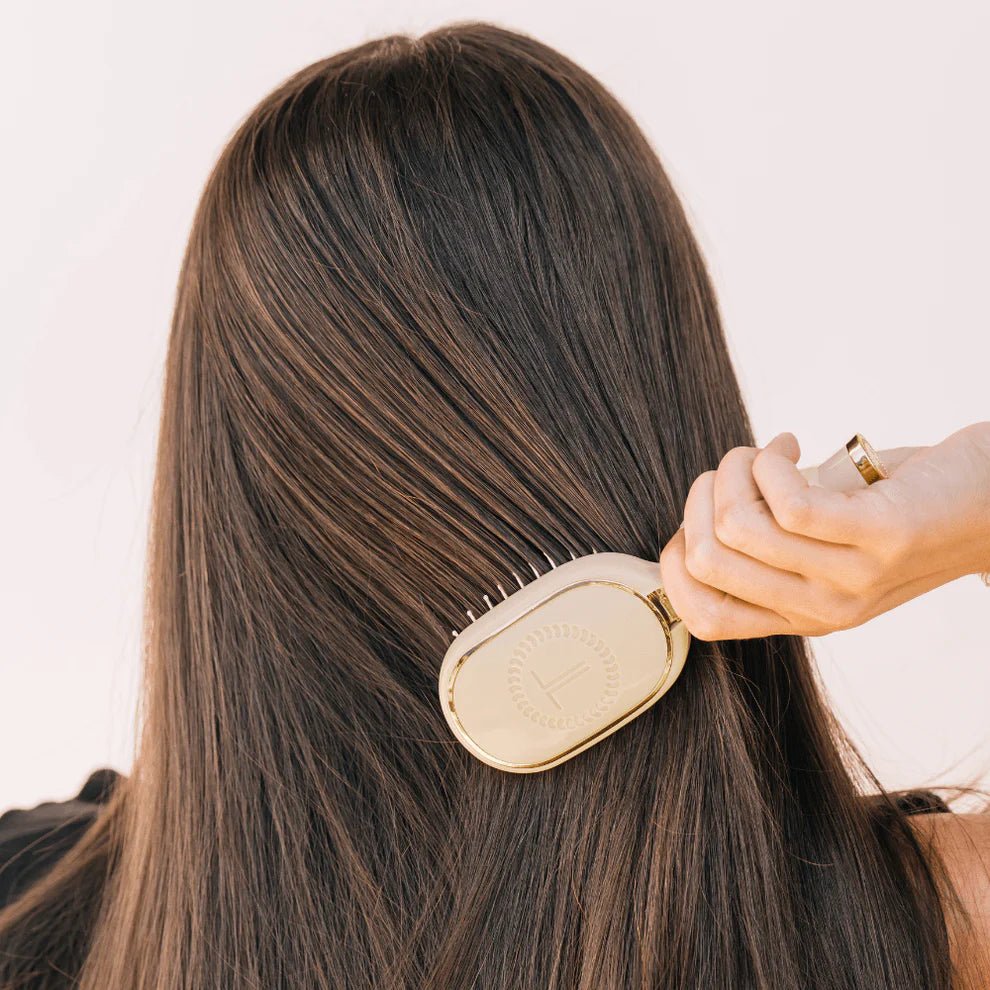 Mini Detangler Hair Brush for Medium Hair - Tan - Mini - Southern Chic Tees & Boutique