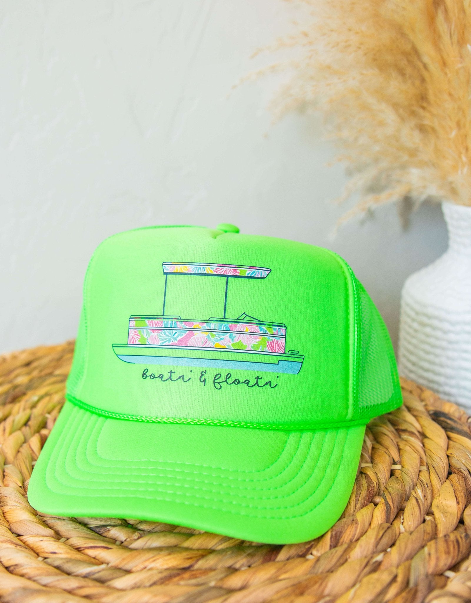 Neon Boatin' Trucker Hat - Southern Chic Tees & Boutique