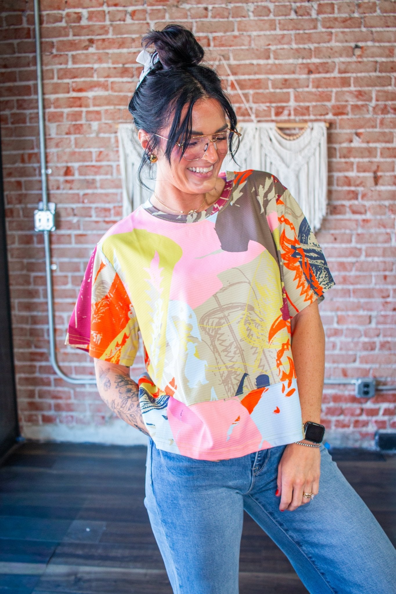 Neon Roundup: Bright Boots Western Waffle Top - Southern Chic Tees & Boutique