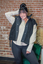 Neutral Half Neck Thumbhole Cuff Pullover - Southern Chic Tees & Boutique