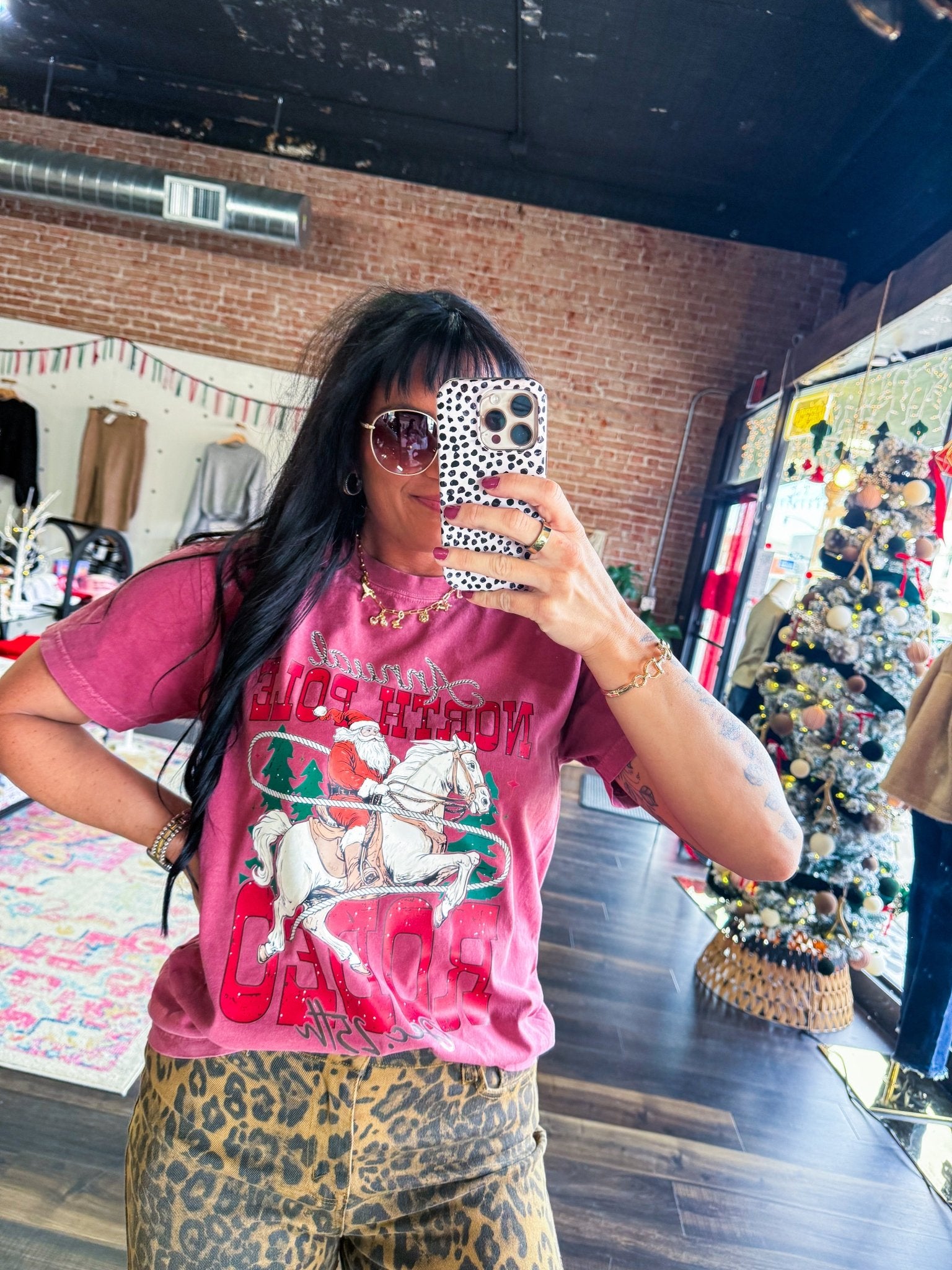 North Pole Rodeo Graphic Tee - Southern Chic Tees & Boutique