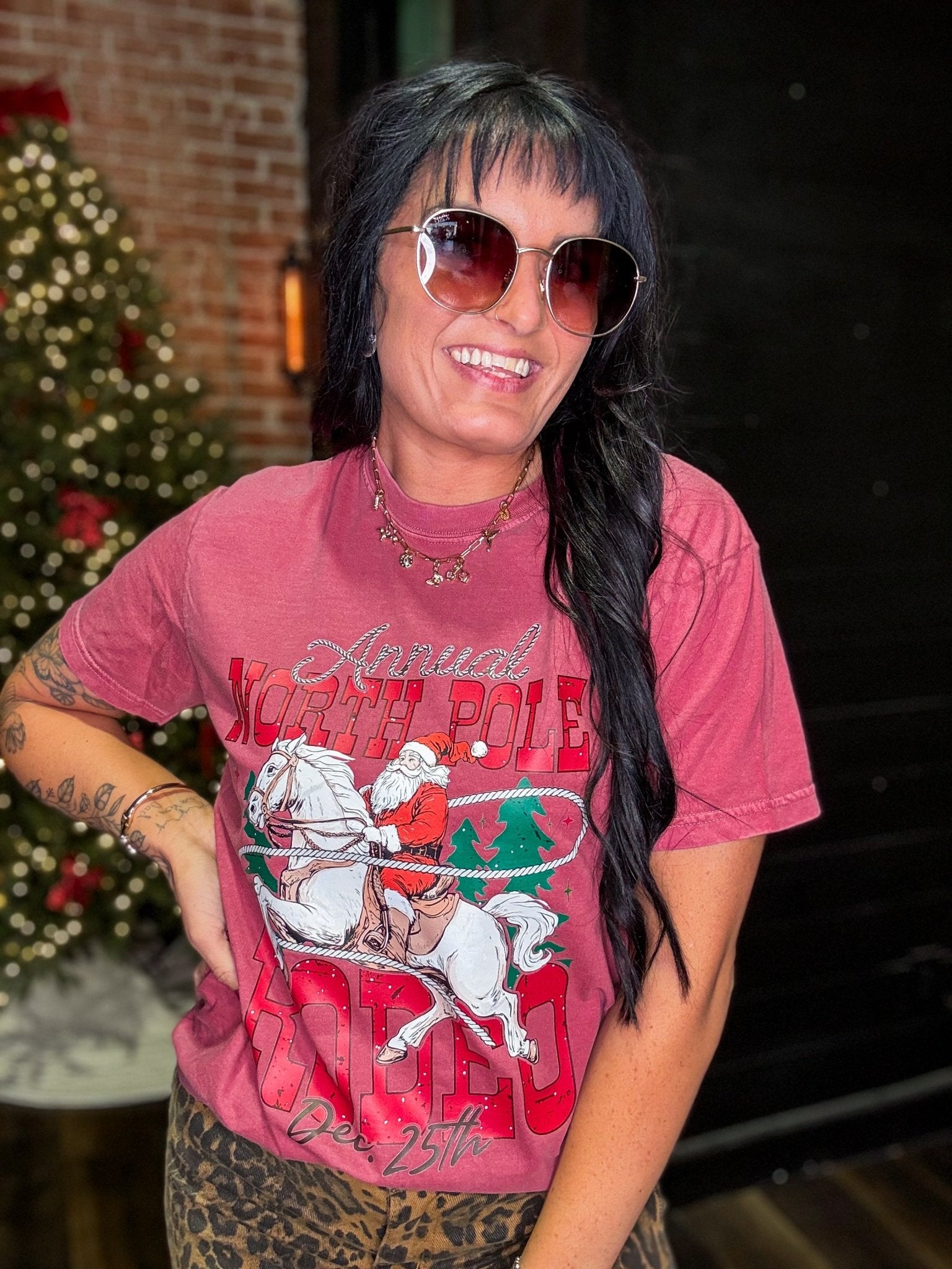 North Pole Rodeo Graphic Tee - Southern Chic Tees & Boutique
