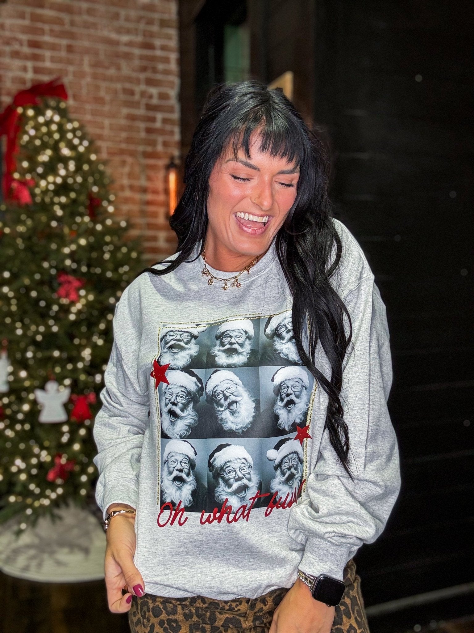 Oh What Fun Santa Sweatshirt - Southern Chic Tees & Boutique