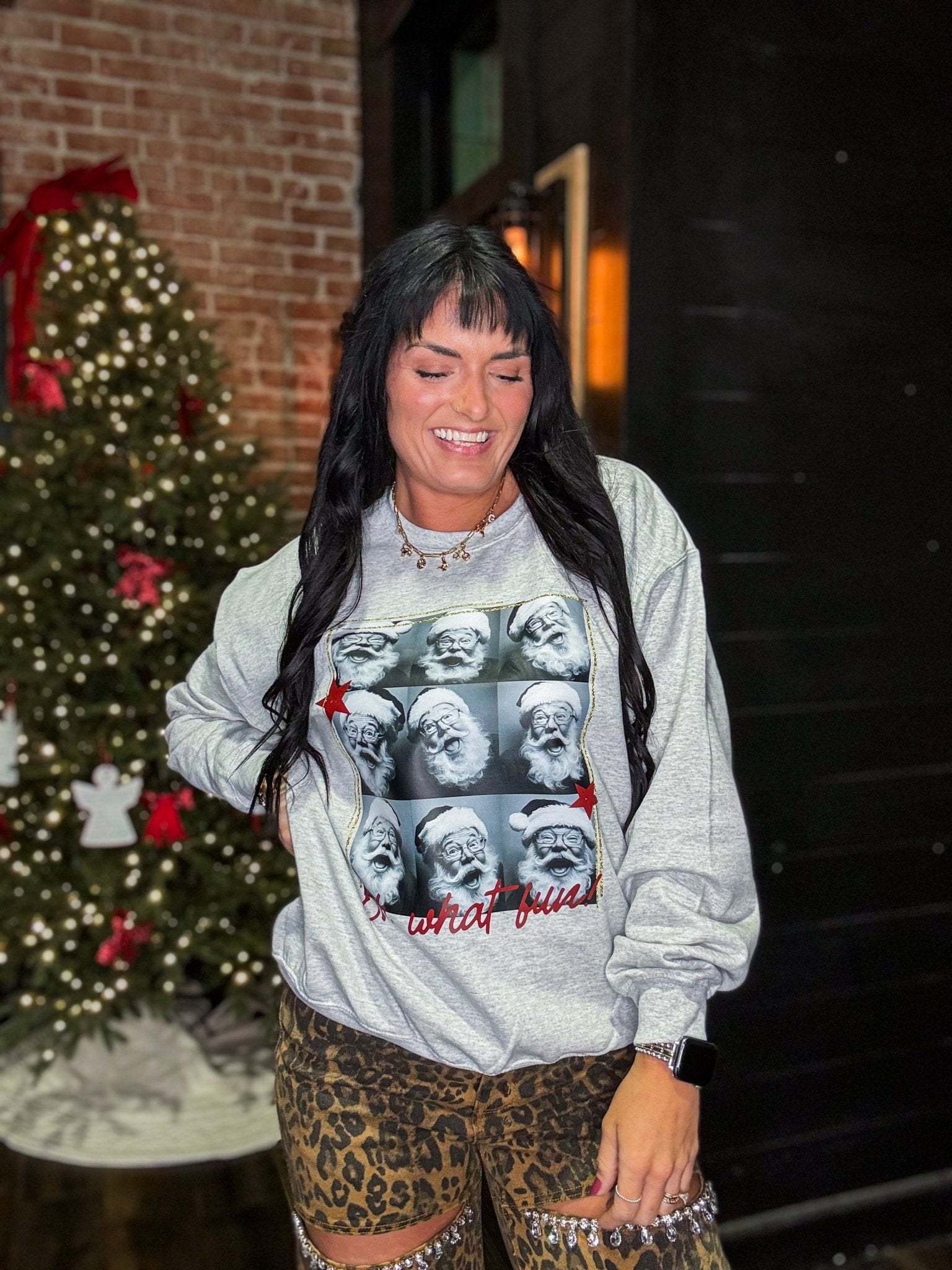 Oh What Fun Santa Sweatshirt - Southern Chic Tees & Boutique