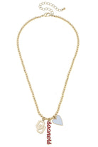 Oklahoma Sooners Ball Bead Charm Necklace - Southern Chic Tees & Boutique