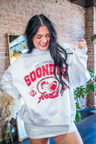 Oklahoma Sooners Gridiron Mock Neck Sweatshirt – Ash Gray - Southern Chic Tees & Boutique