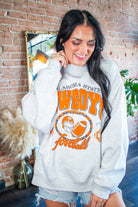 Oklahoma State Cowboys Gridiron Mock Neck Sweatshirt – Ash Gray - Southern Chic Tees & Boutique
