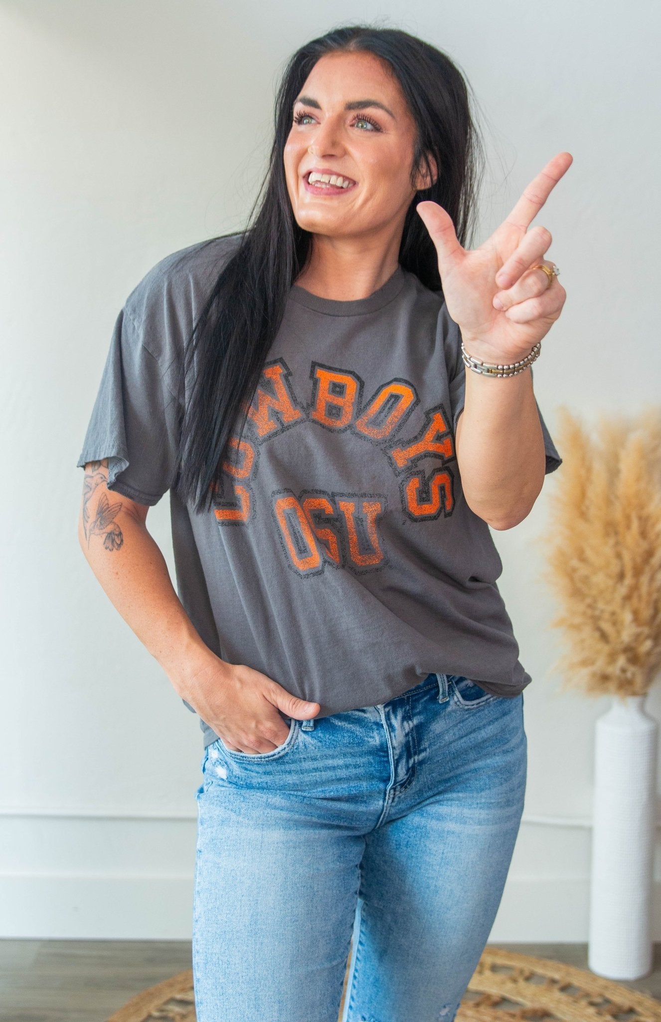 OSU Cowboys Thrifted Tee - Southern Chic Tees & Boutique