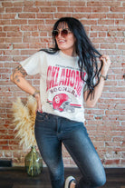 OU Sooners Established Helmet Thrifted Tee - Southern Chic Tees & Boutique