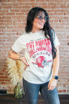 OU Sooners Established Helmet Thrifted Tee - Southern Chic Tees & Boutique