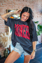 OU Sooners Official "Tall Boy" Oversized Graphic Tee – Smoke Grey - Southern Chic Tees & Boutique