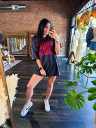 OU Sooners Official "Tall Boy" Oversized Graphic Tee – Smoke Grey - Southern Chic Tees & Boutique