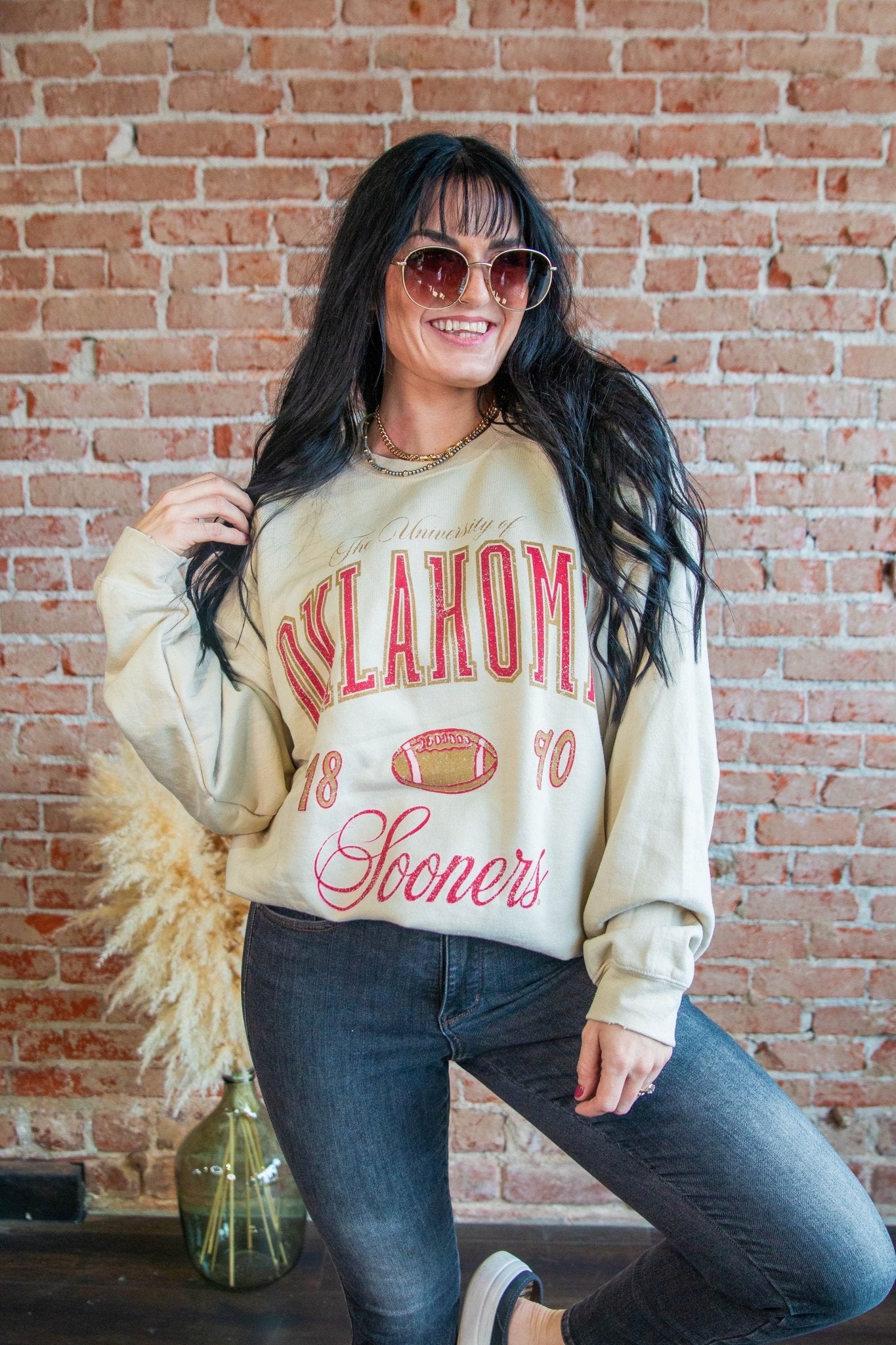 OU Sooners Thrifted Sweatshirt - Southern Chic Tees & Boutique