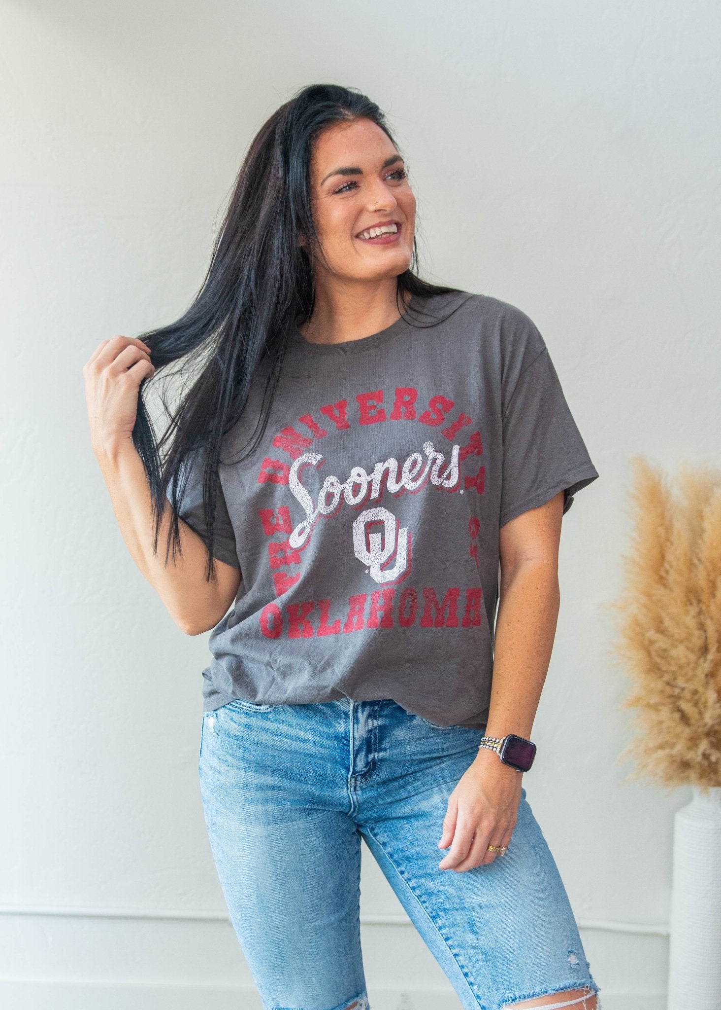 OU Sooners Thrifted Tee - Southern Chic Tees & Boutique