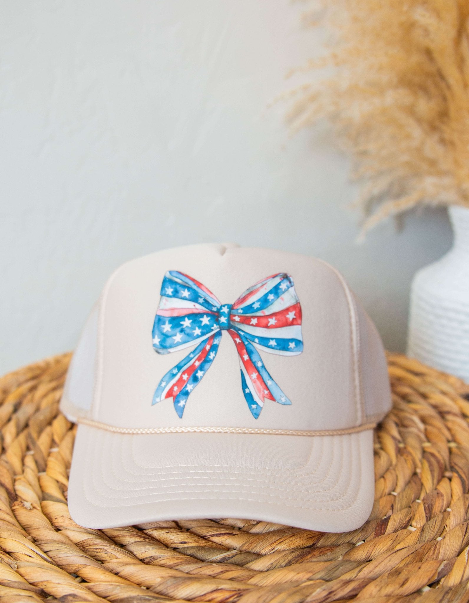 Patriotic Bow Trucker Hat - Southern Chic Tees & Boutique