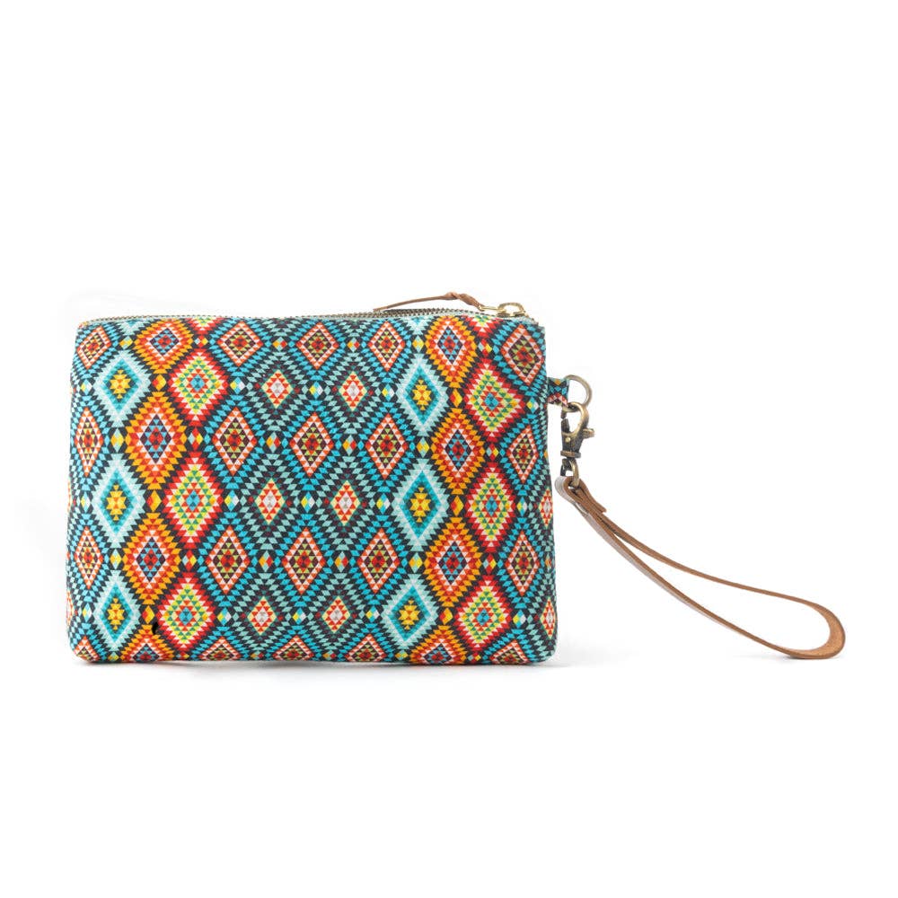 Peace & Serenity Blossoms Clutch Bag | Blue - Southern Chic Tees & Boutique