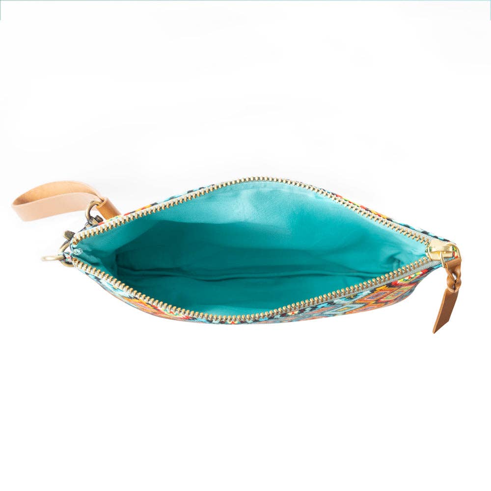 Peace & Serenity Blossoms Clutch Bag | Blue - Southern Chic Tees & Boutique