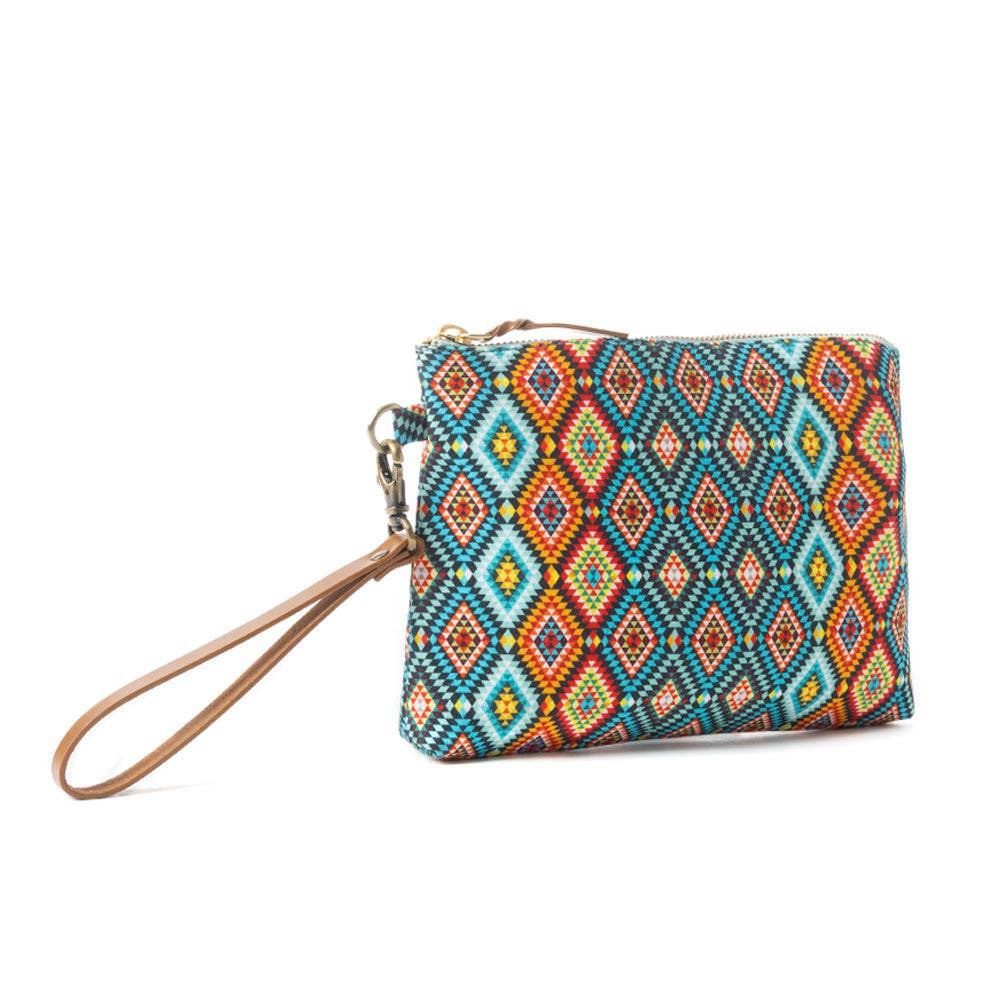 Peace & Serenity Blossoms Clutch Bag | Blue - Southern Chic Tees & Boutique