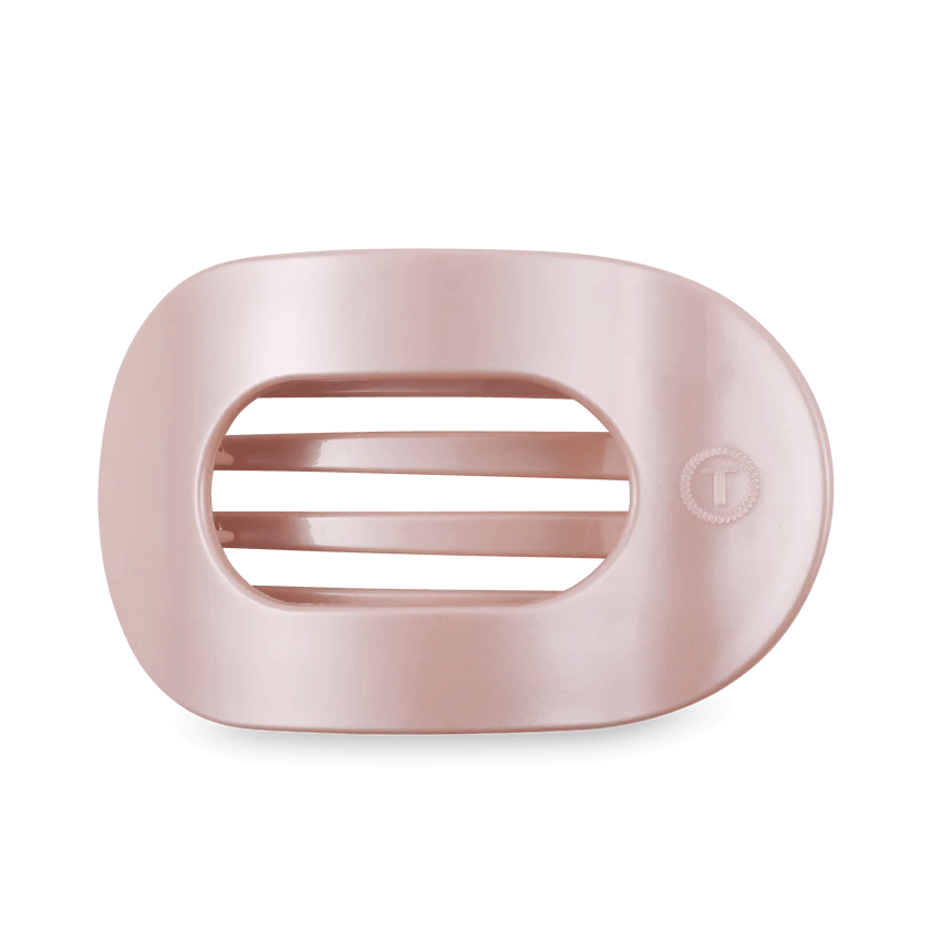 Pearly Pink Teleties Flat Round Clip - Southern Chic Tees & Boutique