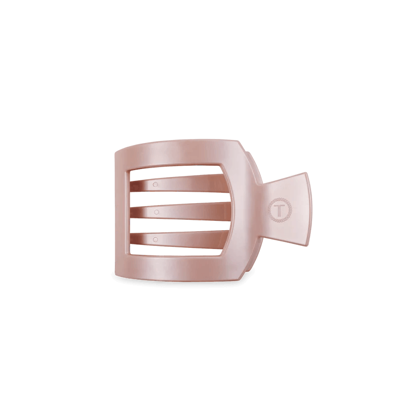 Pearly Pink Teleties Flat Square Clip - Southern Chic Tees & Boutique