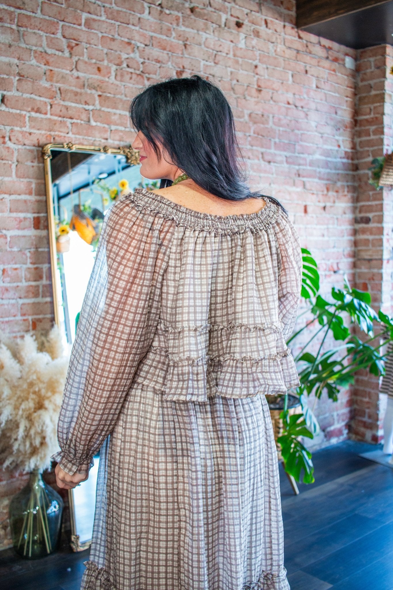 Picnic-Perfect Plaid Smocked Ruffle Top - Southern Chic Tees & Boutique