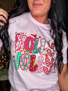 Pink Holly Jolly Graphic Tee - Southern Chic Tees & Boutique