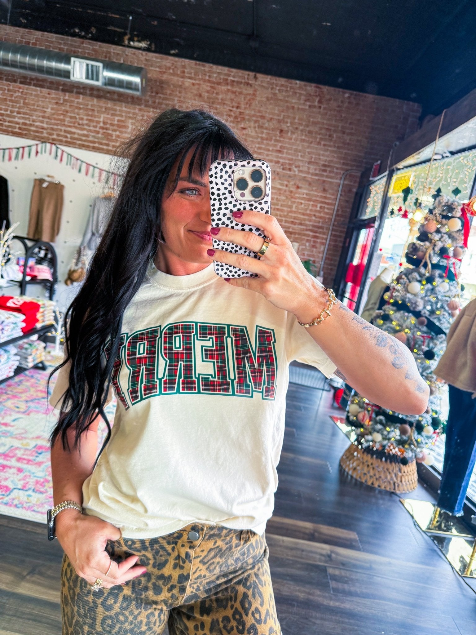 Plaid Merry Graphic Tee - Southern Chic Tees & Boutique