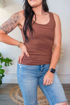 Plus Size Butter Soft Basic Tank Smoky Topaz - Southern Chic Tees & Boutique