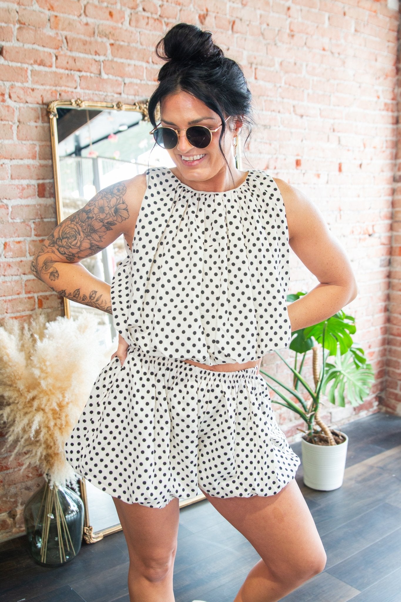 Polka Dot Bubble Tank & Short Set - Southern Chic Tees & Boutique