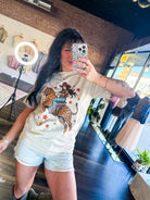 Retro Cheetah Cowgirl Graphic Tee - Trendy Western Leopard Print T-Shirt - Southern Chic Tees & Boutique