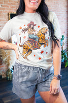 Retro Cheetah Cowgirl Graphic Tee - Trendy Western Leopard Print T-Shirt - Southern Chic Tees & Boutique