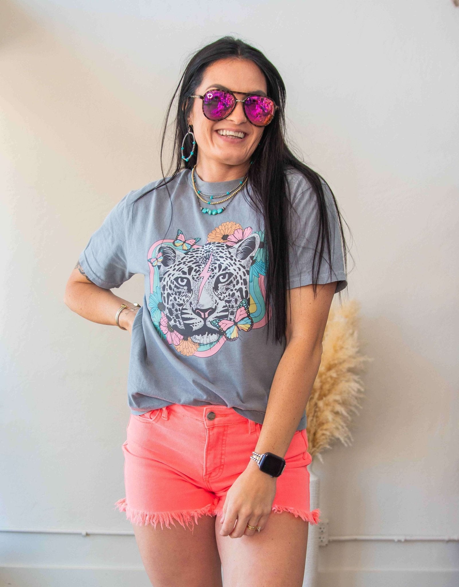 Retro Leopard Graphic Tee - Southern Chic Tees & Boutique