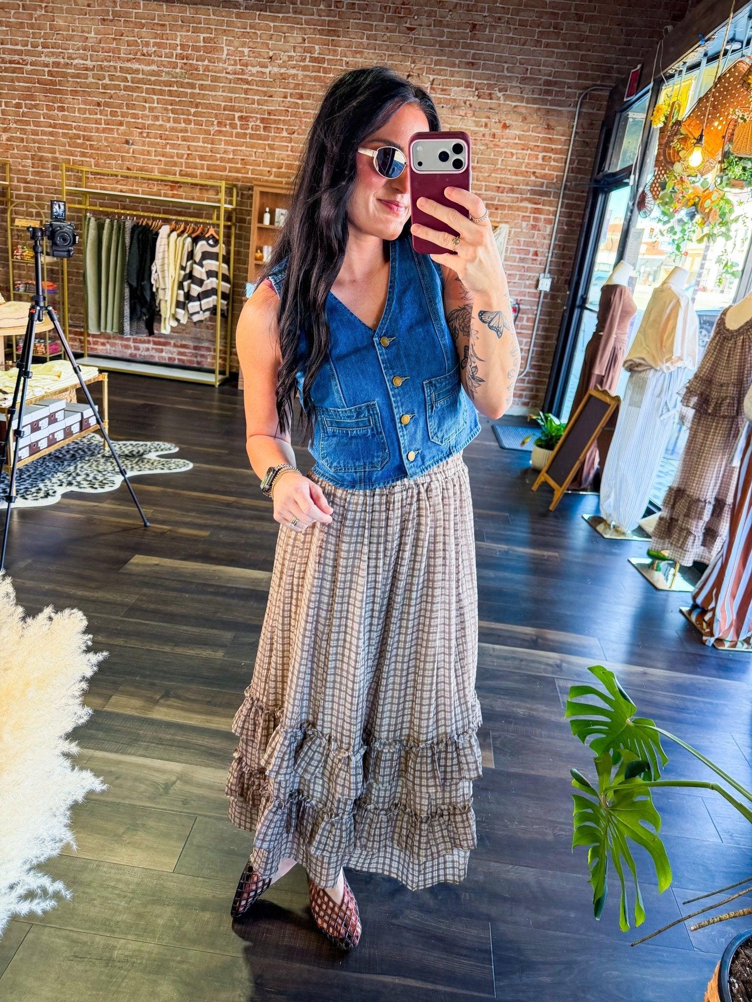 Rodeo Chic Button-Front Denim Vest - Southern Chic Tees & Boutique