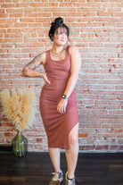 Rosewood Ribbed Bodycon Midi Dress - Southern Chic Tees & Boutique