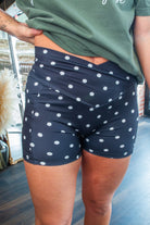 Sculpt & Smooth Polka Dot Crossover Biker Shorts with Pockets - Southern Chic Tees & Boutique