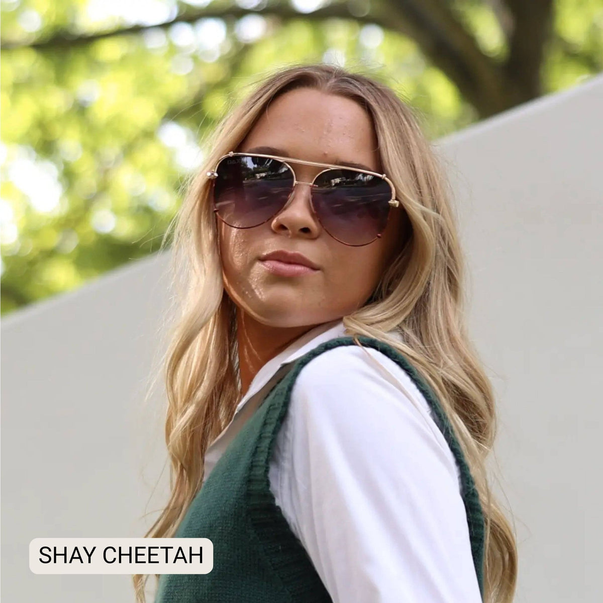 SHAY - Women's Polarized Large Hair Friendly Aviator: Cheetah - Southern Chic Tees & Boutique