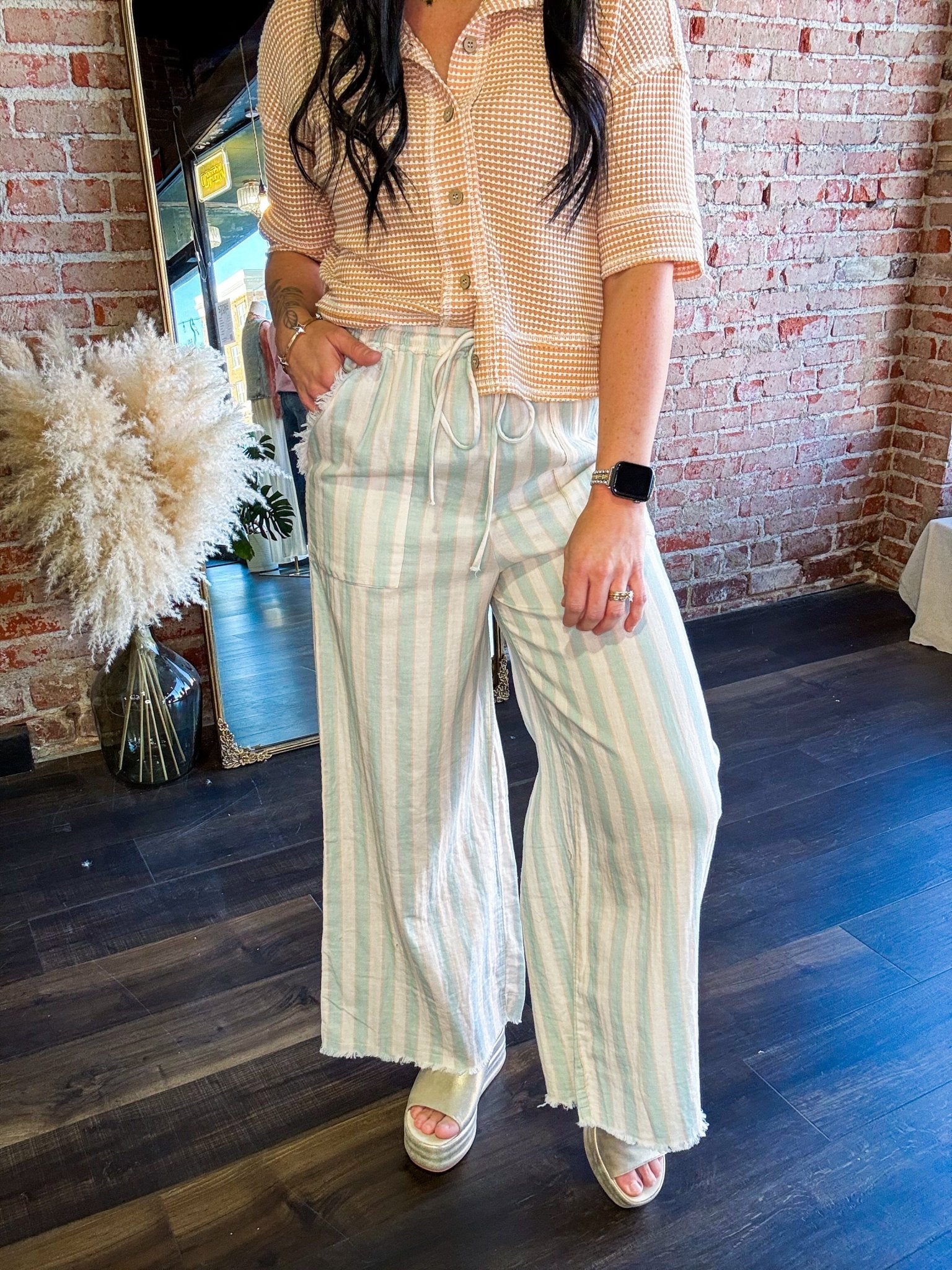 Shoreline Stripe Pants - Southern Chic Tees & Boutique
