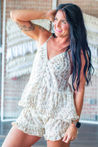 Sienna Ruffled Cotton Boho Set: Floral & Stripe Two - Piece - Southern Chic Tees & Boutique