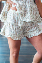 Sienna Ruffled Cotton Boho Set: Floral & Stripe Two - Piece - Southern Chic Tees & Boutique