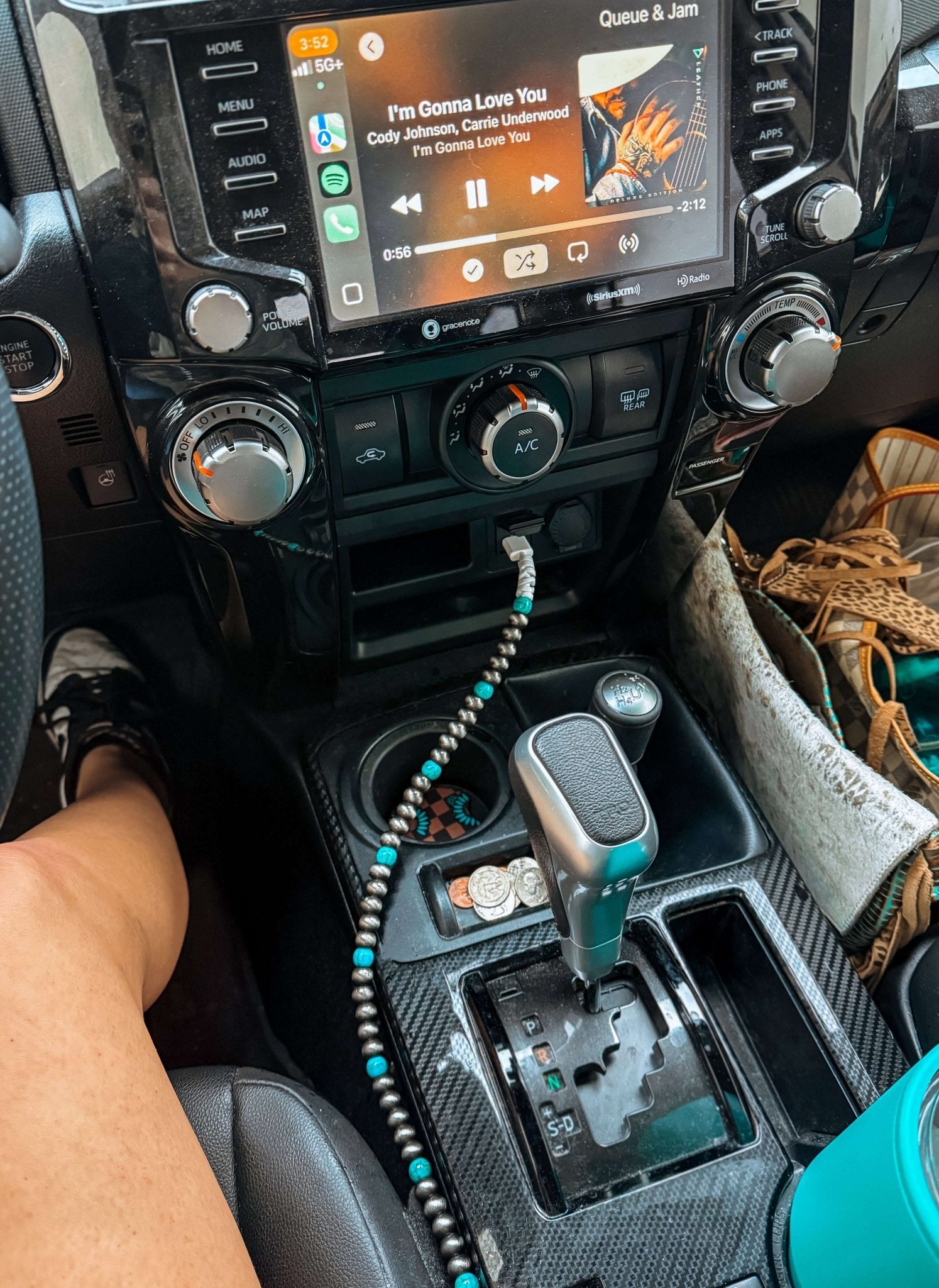 Silver Pearl & Turquoise Phone Charger - Southern Chic Tees & Boutique