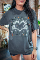 Skellie Heart Hands Graphic Tee - Southern Chic Tees & Boutique