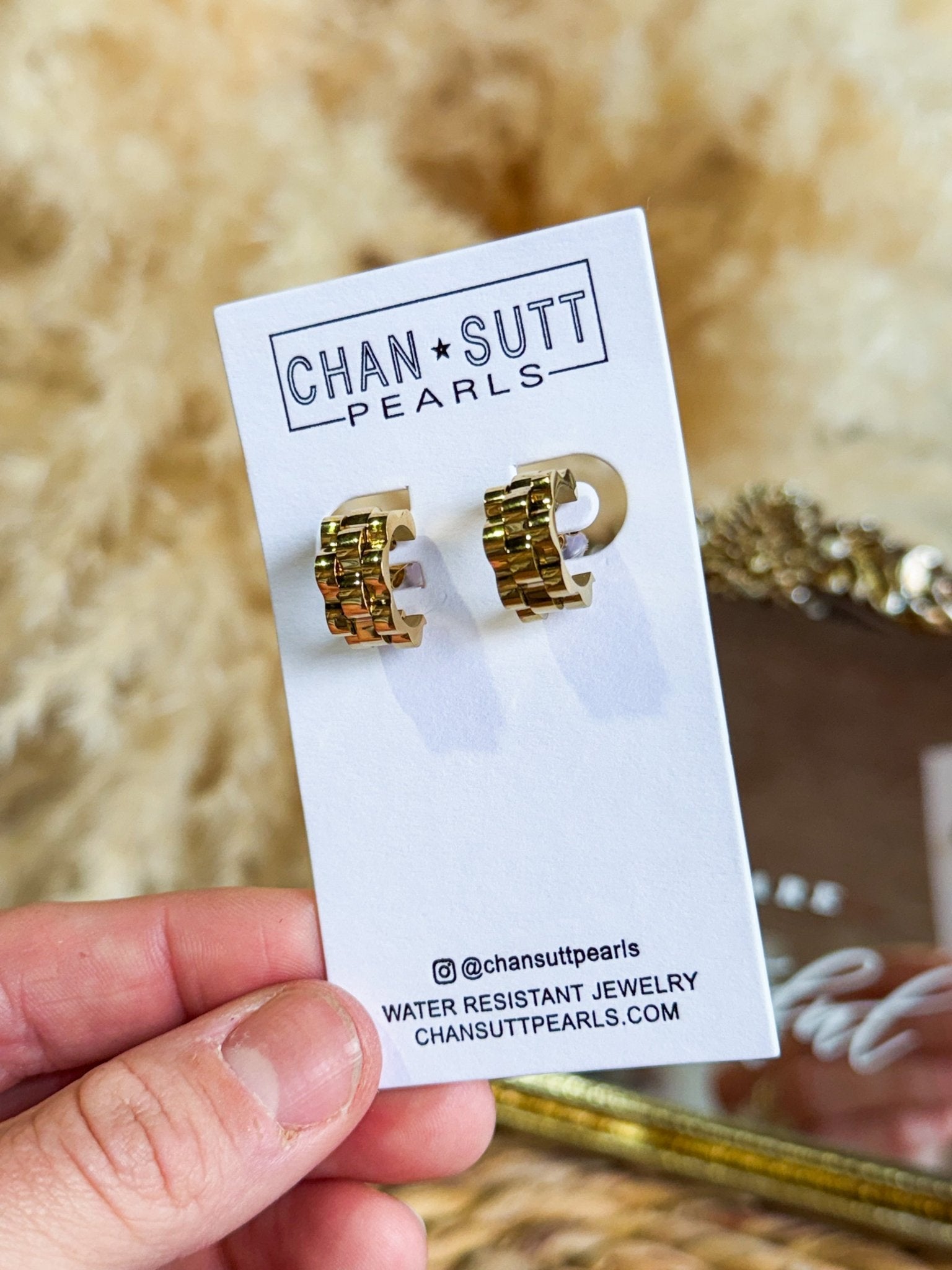 Small Gold Rolly Hoops - Southern Chic Tees & Boutique