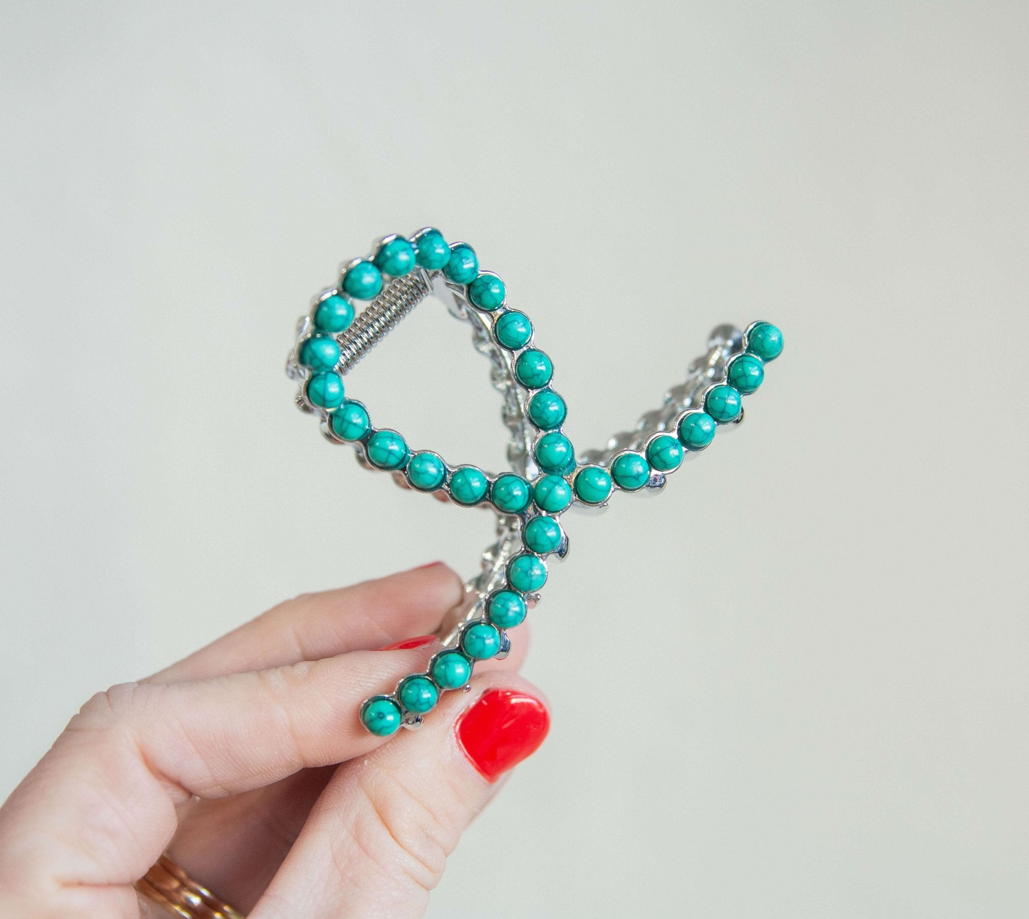 Small Turquoise Claw Clip - Southern Chic Tees & Boutique