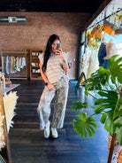 Speckled Camo Barrel-Leg Denim | Relaxed Fit Branch Pant - Southern Chic Tees & Boutique
