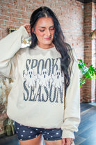 Spooky Season Ghost Polka Dot Graphic Sweatshirt – Cute Halloween Crewneck - Southern Chic Tees & Boutique