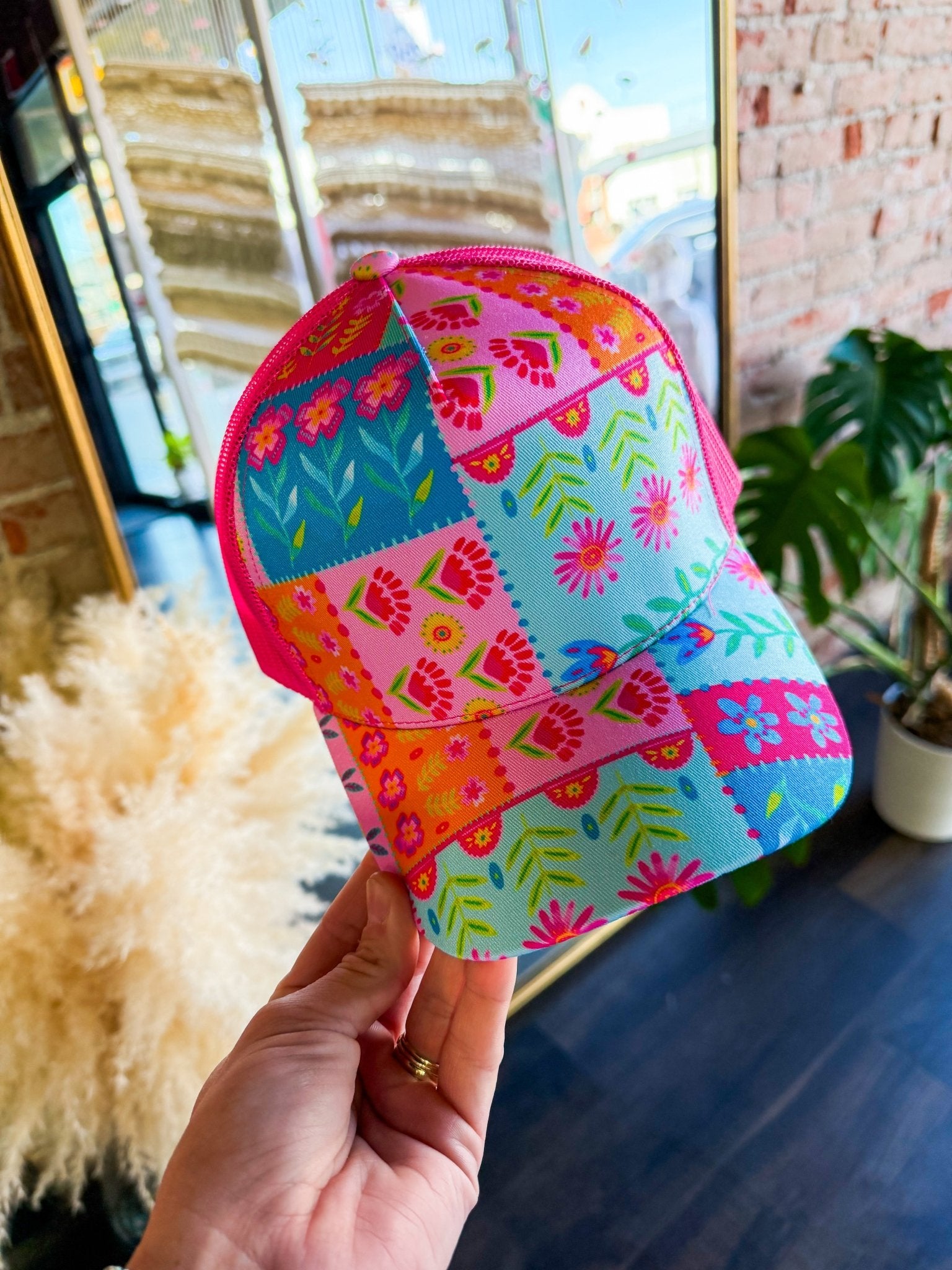 Spring Paisley Patch Trucker Hat - Southern Chic Tees & Boutique