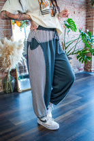 Stripe Right Ribbed Knit Joggers - Southern Chic Tees & Boutique